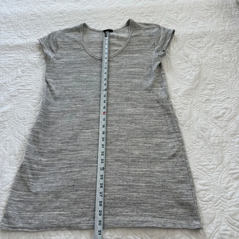 ATM Anthony Thomas Melilla Sweatshirt Dress Heathered Grey Pockets WM Medium EUC